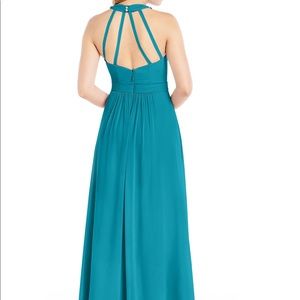 Azazie Misha Floor Length Gown in Jade
